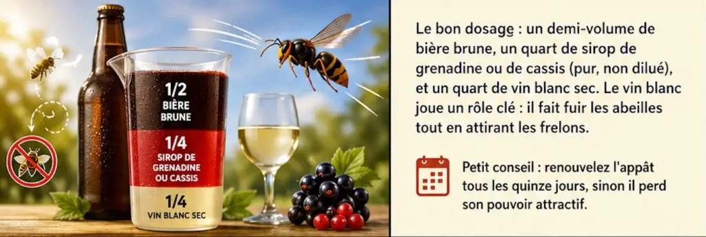 Quel mélange pour un piège à frelon