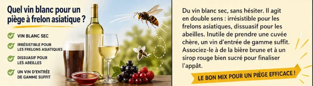 vin blanc pour un piège à frelon asiatique