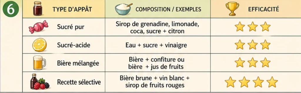 boisson mettre dans un piège à guêpes